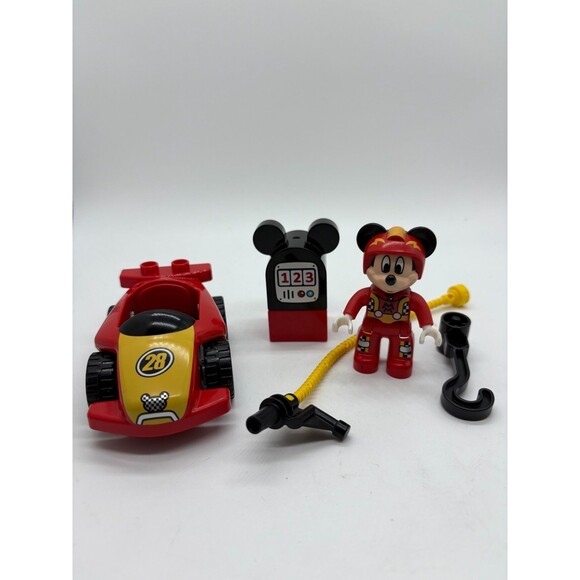 LEGO DUPLO 10843 Disney Mickey Racer Car Pit Stop Set w/ Minifigure - Picture 1 of 3